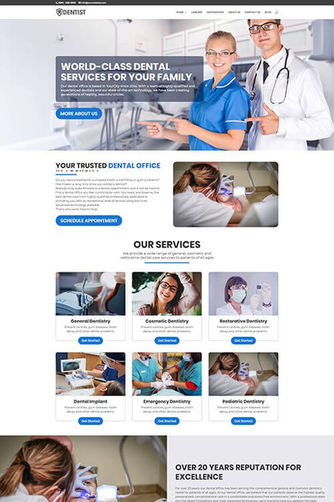 Dental Practice website built by Hyper Local Hero