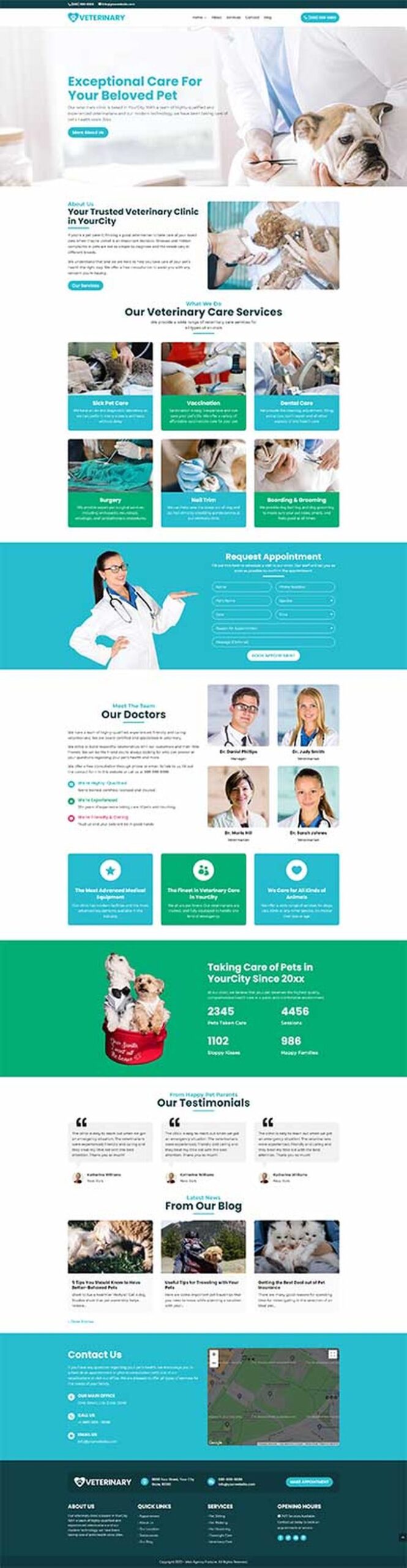 Veterinary Clinic website built by Hyper Local Hero